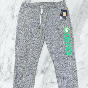 GIII Sports 4 Her Women's Sideline Skinny Pants NBA Boston Celtics Grey Size XL